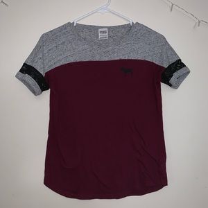 PINK Maroon Tee